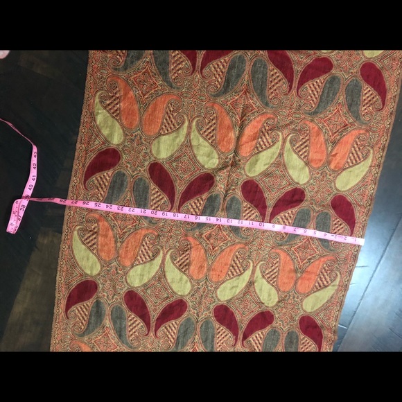 LAST CHANCE Colorful Patterned Scarf Tassels Paisley Print Casual Lightweight - Picture 9 of 10